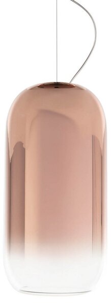 Závěsná svítidlo Artemide, Gople Mini, stmívatelné, Měděná, Obývací pokoj, Sklo, Design