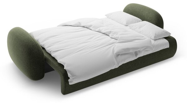 Zelená žinylková rozkládací/s úložným prostorem pohovka 262 cm Tonale – Cosmopolitan Design