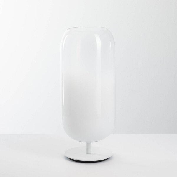 Stolní lampa Artemide, Gople Mini, Bílá, Obývací pokoj, Sklo, Design