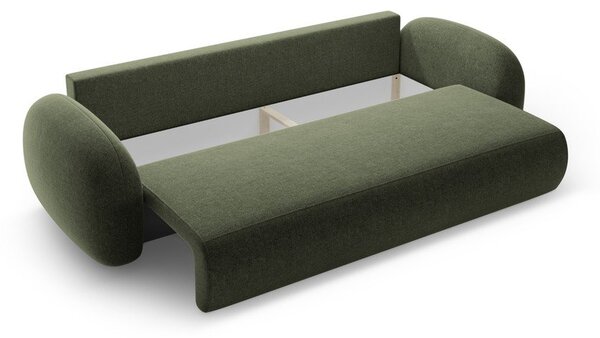 Zelená žinylková rozkládací/s úložným prostorem pohovka 262 cm Tonale – Cosmopolitan Design