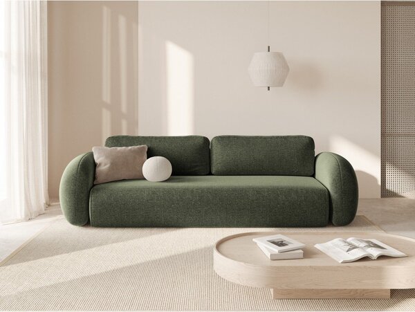 Zelená žinylková rozkládací/s úložným prostorem pohovka 262 cm Tonale – Cosmopolitan Design