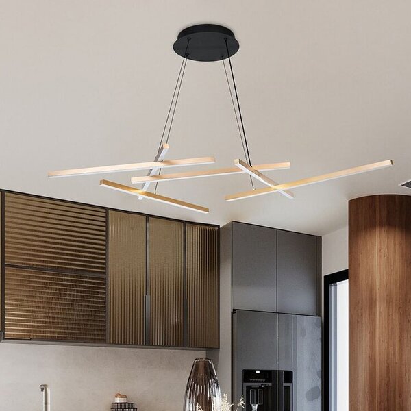 Rabalux Severine chytrá závěsná lampa 5x40 W bílá-černá-zlatá 72369