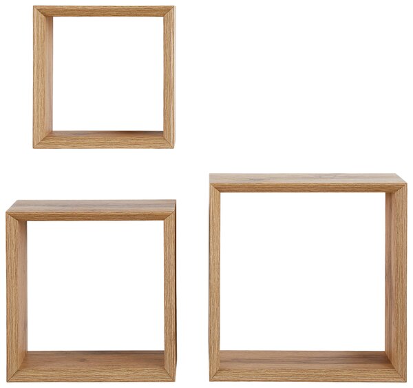 SADA NÁSTĚNNÝCH REGÁLŮ, dub artisan Carryhome - Nástěnné regály
