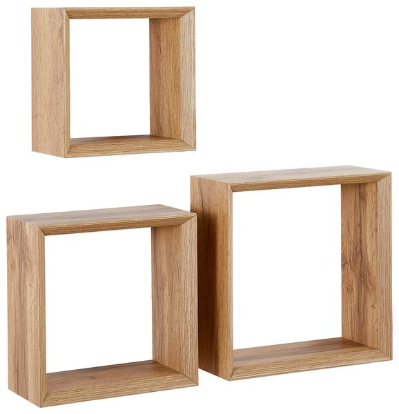 SADA NÁSTĚNNÝCH REGÁLŮ, dub artisan Carryhome - Nástěnné regály