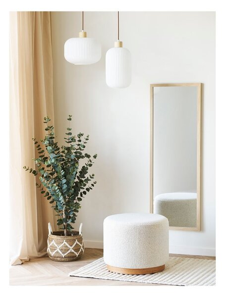 Bílé závěsné svítidlo se skleněným stínidlem ø 20 cm Argalo – House Nordic