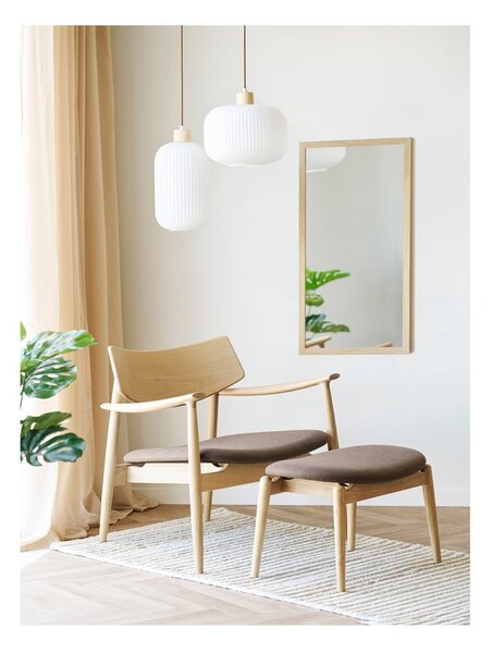 Bílé závěsné svítidlo se skleněným stínidlem ø 30 cm Argalo – House Nordic