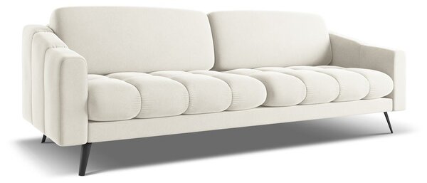 Bílá sametová pohovka 238 cm Nalu – Makamii