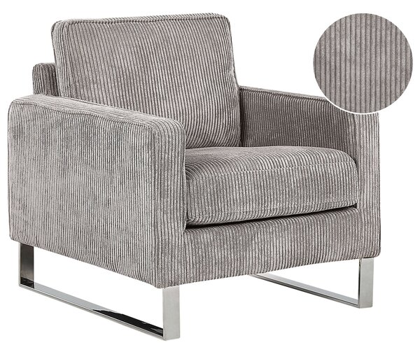 Křeslo VIND Manšestr Světle šedá