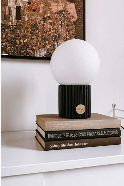 Stolní lampa Globen Lighting, Černá, Obývací pokoj, Sklo