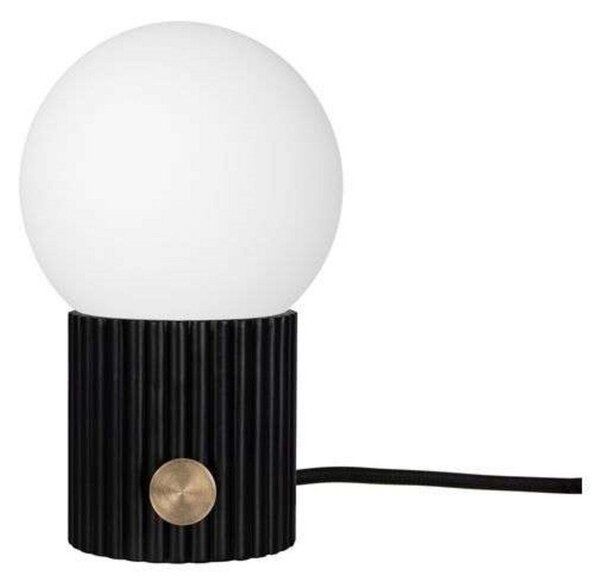 Stolní lampa Globen Lighting, Černá, Obývací pokoj, Sklo