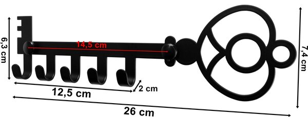 TZB Věšák KLAVIS 26 cm černý
