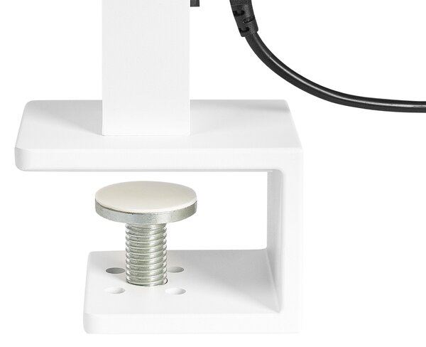 LED stolní lampa se svorkou VOLANS se stmívačem Kov Bílá