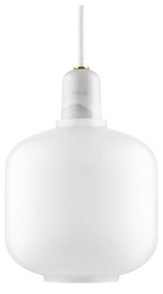 Závěsná svítidlo Normann Copenhagen, Bílá, Obývací pokoj, Sklo