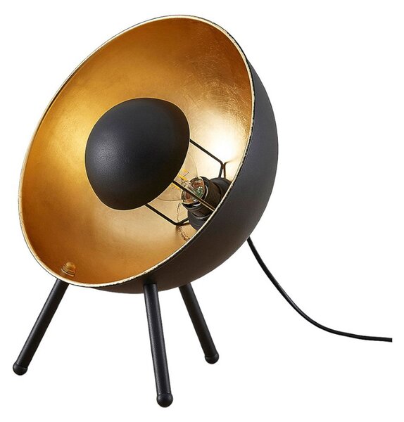 Stolní lampa Lindby, Muriel, Černá, Obývací pokoj, Kov, Moderní