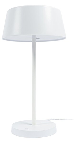 Stolní lampa Lindby, Milica, stmívatelné, Bílá, Obývací pokoj, Kov, Skandinávský