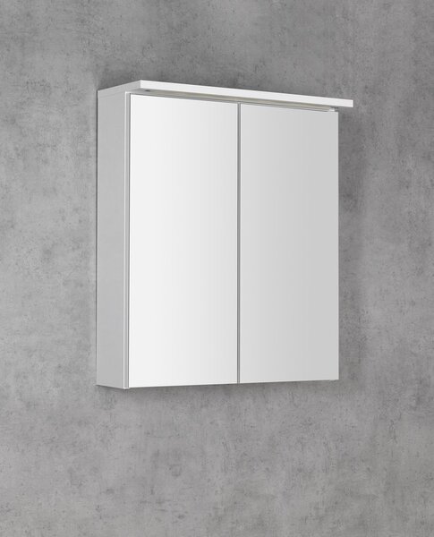 Aqualine Aqualine, KAWA STRIP Galerka s LED osvětlením 80x70x22cm, bílá, WGL80S