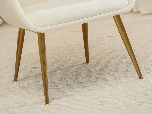 Designové křeslo Osmogos (krémová + černá). Akce -13%