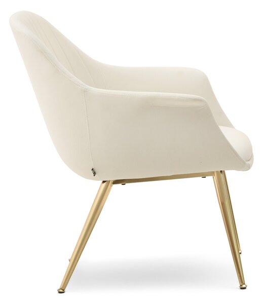 Designové křeslo Osmogos (krémová + černá). Akce -13%