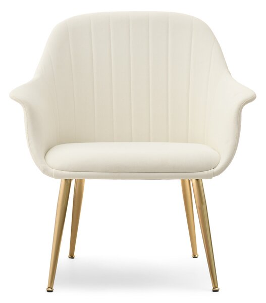 Designové křeslo Osmogos (krémová + černá). Akce -13%