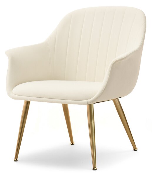 Designové křeslo Osmogos (krémová + černá). Akce -13%