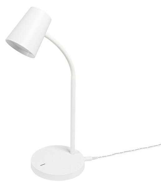 Stolní lampa Lindby, Ailina, stmívatelné, Bílá, Pracovna, Plast, Moderní