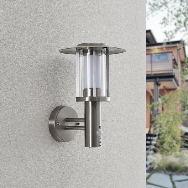 Venkovní svítidla Lindby, Gregory, Metalická, Balkon, Nerezová ocel, Moderní