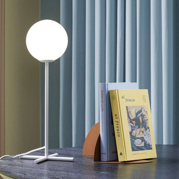 Stolní lampa Hübsch, Bílá, Obývací pokoj, Sklo