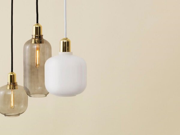 Závěsná svítidlo Normann Copenhagen, Transparentní, Obývací pokoj, Sklo