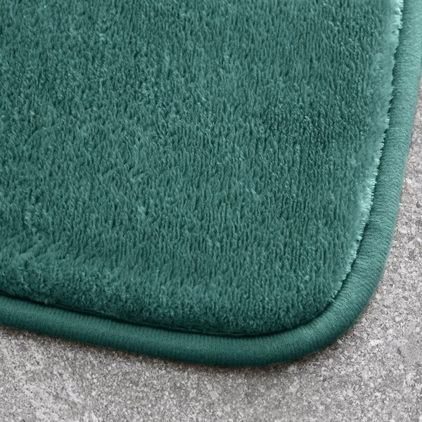 Zelené WC koupelnové předložky v sadě 2 ks z paměťové pěny 50x80 cm Anti-Bacterial – Catherine Lansfield