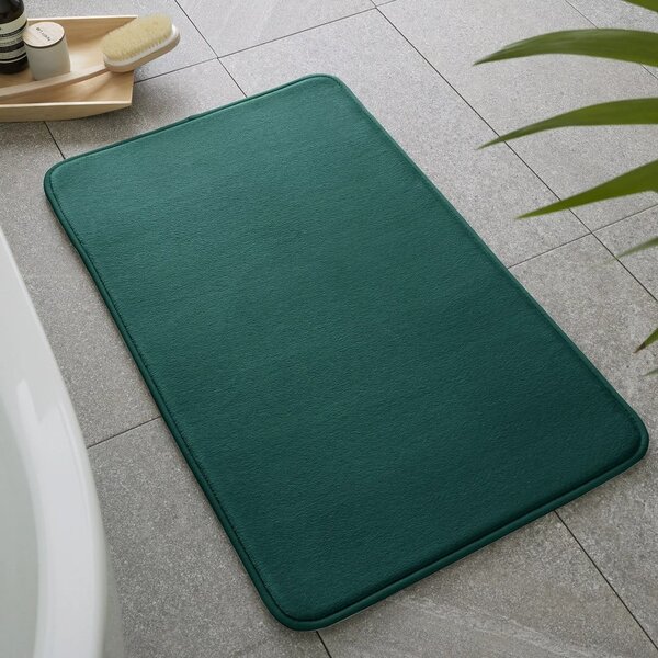 Zelené WC koupelnové předložky v sadě 2 ks z paměťové pěny 50x80 cm Anti-Bacterial – Catherine Lansfield