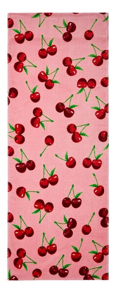 Růžová bavlněná plážová osuška 78x200 cm Cherries – Catherine Lansfield