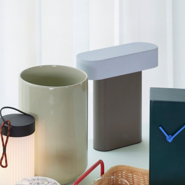 Stolní lampa Hübsch, Sleek, stmívatelné, Hnědá / Rezavá, Obývací pokoj, Kov, Design