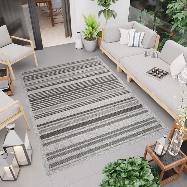 Makro Abra Kusový koberec Sisal MELISSA KL69B Pruhy šedý Rozměr: 160x230 cm