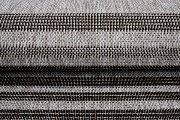 Makro Abra Kusový koberec Sisal MELISSA KL69B Pruhy šedý Rozměr: 160x230 cm