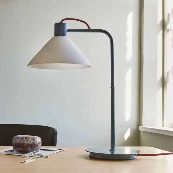 Stolní lampa Hübsch, Spot, Modrá, Obývací pokoj, Kov, Design