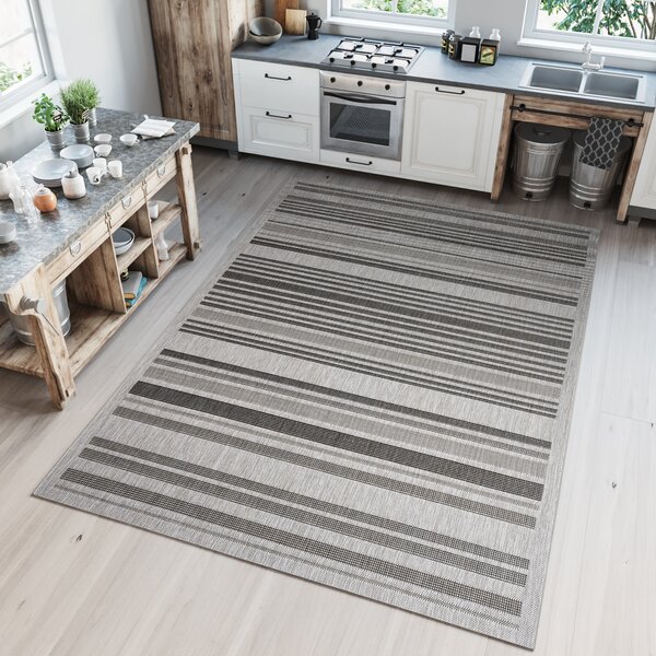 Makro Abra Kusový koberec Sisal MELISSA KL69B Pruhy šedý Rozměr: 160x230 cm