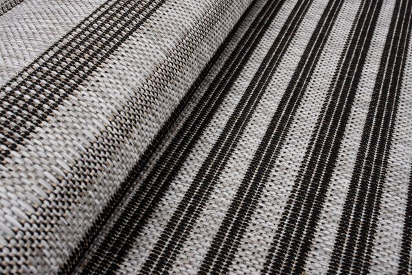 Makro Abra Kusový koberec Sisal MELISSA KL69B Pruhy šedý Rozměr: 160x230 cm