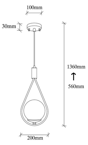 Černé závěsné svítidlo se skleněným stínidlem Sessiz – Opviq lights