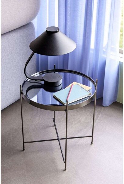 Stolní lampa Hübsch, stmívatelné, Černá, Obývací pokoj, Kov