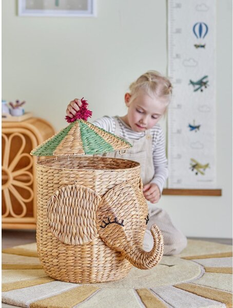 Dětský koš na hračky z vodního hyacintu v přírodní barvě ø 35x50 cm Bobo – Bloomingville Mini