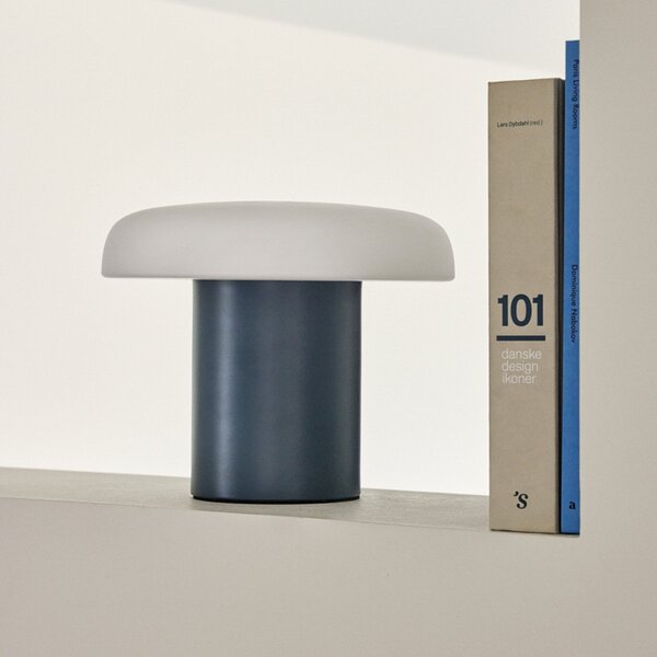 Stolní lampa Hübsch, Ateliers, Modrá, Obývací pokoj, Kov