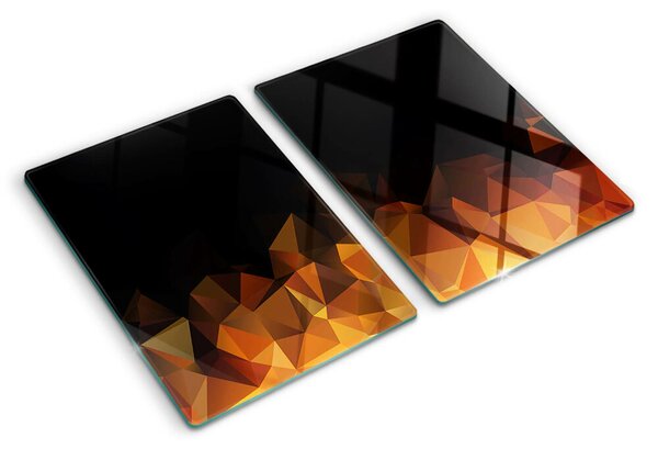 Skleněné krájecí prkénko Hořící oheň v geometrickém stylu ddk-nr-wm-00005871