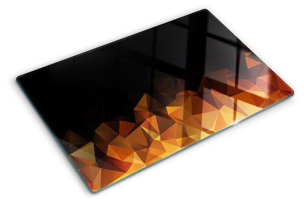 Skleněné krájecí prkénko Hořící oheň v geometrickém stylu ddk-nr-wm-00005871