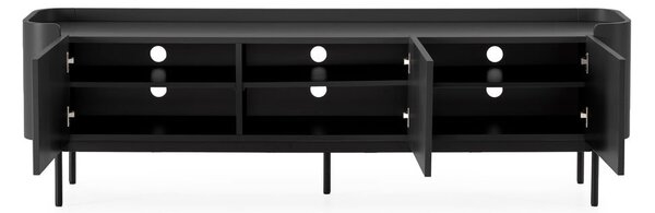 Černý TV stolek 180x55x40 cm Willa – MOME