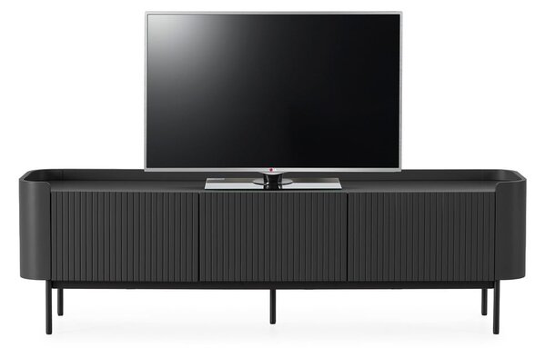 Černý TV stolek 180x55x40 cm Willa – MOME