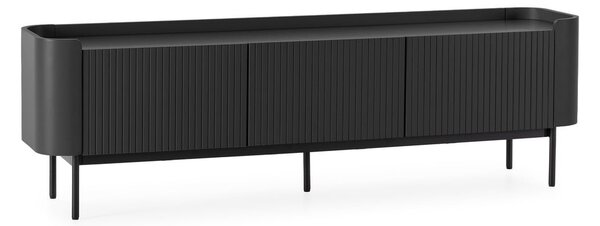 Černý TV stolek 180x55x40 cm Willa – MOME