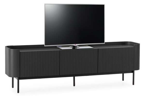 Černý TV stolek 180x55x40 cm Willa – MOME