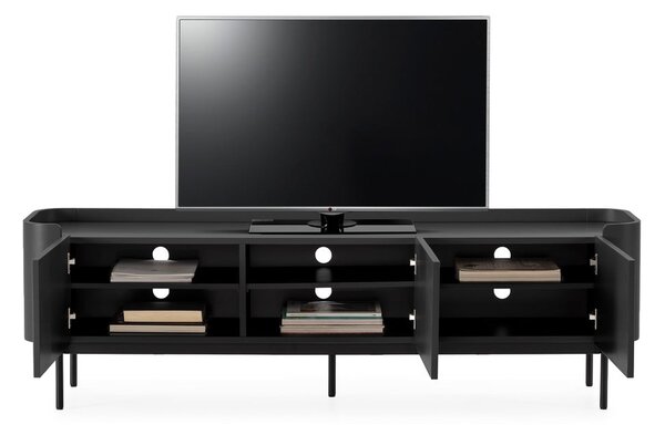 Černý TV stolek 180x55x40 cm Willa – MOME