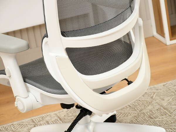 Kancelářské křeslo Ikergen (šedá + bílá). Akce -15%