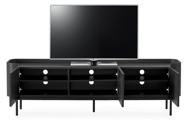 Černý TV stolek 180x55x40 cm Willa – MOME